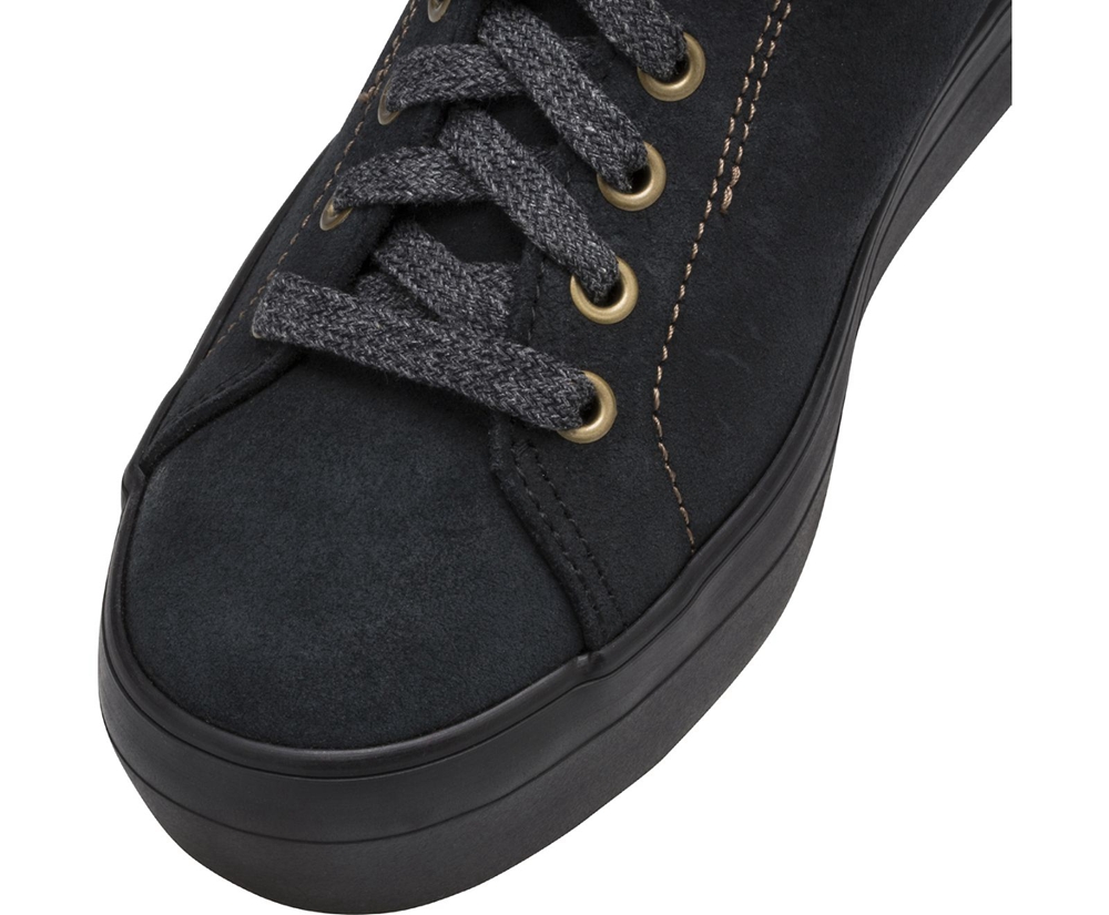 Tenis Keds Mujer Negros - Rise Hi Suede Faux Fur - 3629-GLXRV